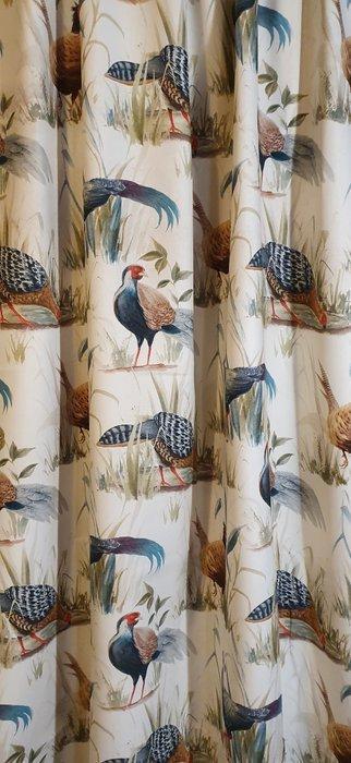 Fagiani op country-stoffen - wild - beperkte oplage -, Antiek en Kunst, Antiek | Tapijten, Tafelkleden en Textiel