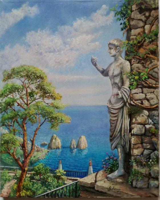 Giuseppe Luongo (1948) - Capri, Antiek en Kunst, Kunst | Schilderijen | Klassiek
