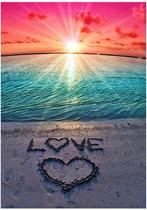 2dekans | Rubye - Diamond Painting Set – Zonsondergang LOVE, Ophalen of Verzenden