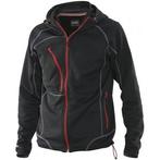 Jobman werkkledij workwear - 5152 hoodie xl zwart/rood