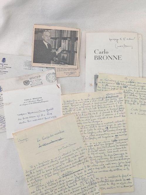 Carlo Bronne - Poèmes choisis et ensemble de documents et, Antiek en Kunst, Antiek | Boeken en Manuscripten