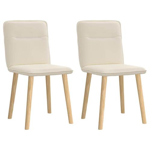 vidaXL Eetkamerstoelen 2 st linnen, Huis en Inrichting, Stoelen, Nieuw, Verzenden
