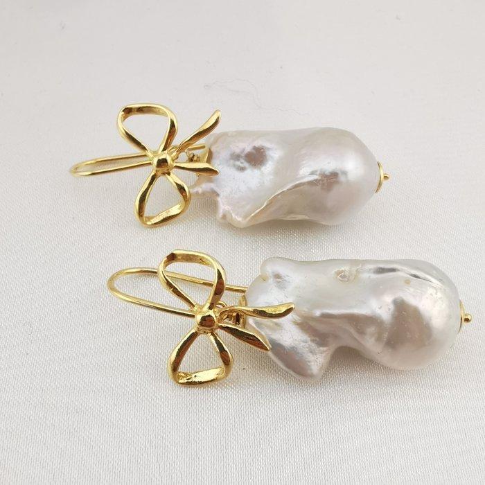 Parel - Zilver - Oorbellen - Italiaans ambacht, Antiek en Kunst, Curiosa en Brocante