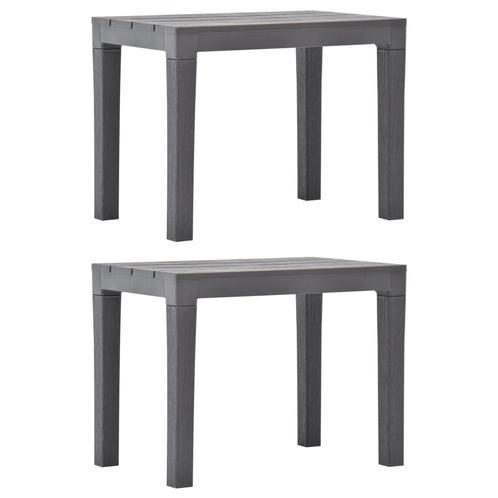 vidaXL Tuinbanken 2 st kunststof mokka, Tuin en Terras, Tuinsets en Loungesets, Nieuw, Verzenden