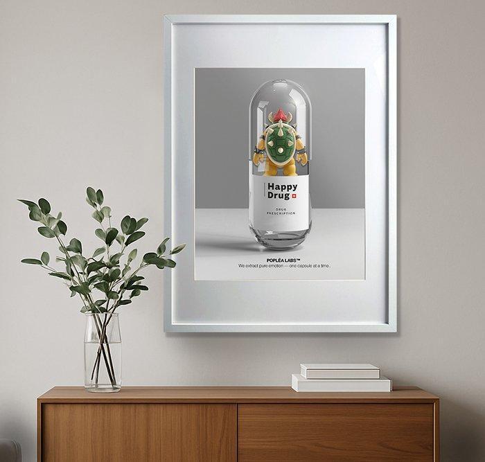 Poplea - HAPPY DRUG - POPLEA LABS - BOWSER, Antiek en Kunst, Kunst | Schilderijen | Modern