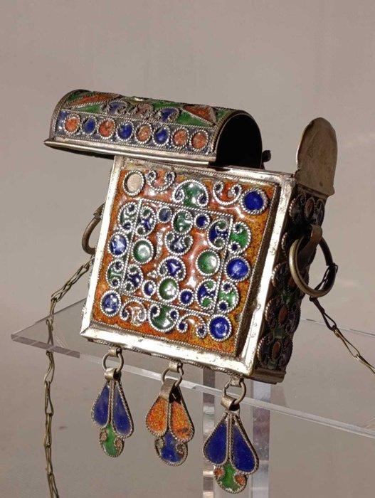 Doos - Emaille, Zilver - Koranschaal, Antiek en Kunst, Kunst | Niet-Westerse kunst