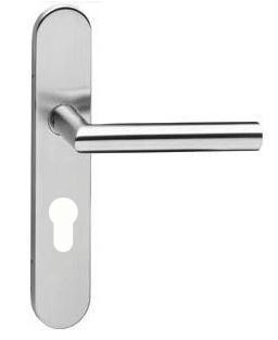 Deurkruk Hoek 90° op verdekt schild Ovaal PC92 mm RVS, Doe-het-zelf en Bouw, Hang- en Sluitwerk, Ophalen of Verzenden