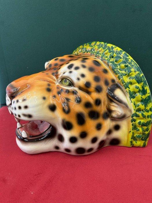 Beeld, Testa di Giaguaro - 19 cm - Keramiek, Antiek en Kunst, Kunst | Designobjecten