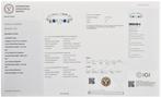 Ring Platina - 0.56ct. tw. Diamant (Natuurlijk) - Saffier -, Handtassen en Accessoires, Ringen, Nieuw