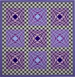 Victor Vasarely (1906-1997) - Purple Squares - Hand-signed