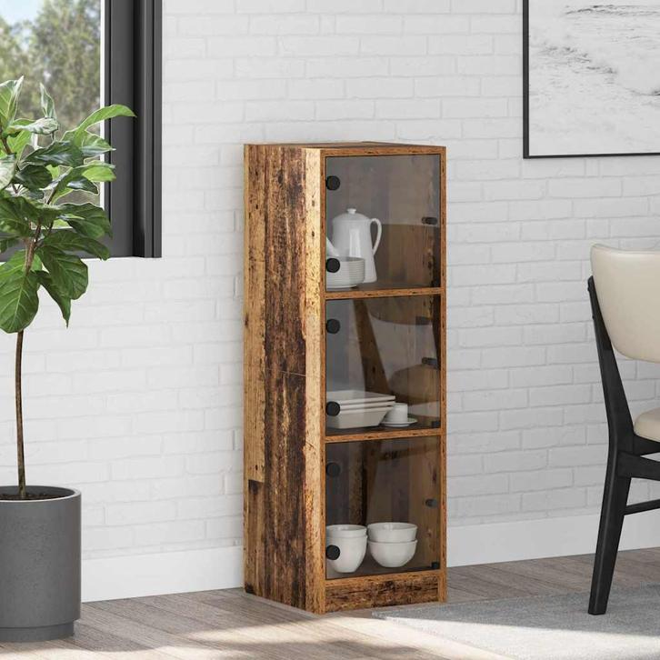 vidaXL Highboard Oud Hout 35 x 37 x 109 cm Bewerkt hout, Huis en Inrichting, Kasten | Dressoirs, Nieuw, Verzenden