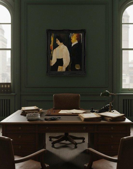 Ignacio Cid (1944) - Santiago Carrillo et Carmen Menéndez, Antiek en Kunst, Kunst | Schilderijen | Klassiek