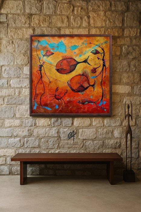 Onofre Alarcón - ABISAL PARADE #108 - XL NO RESERVE, Antiek en Kunst, Kunst | Schilderijen | Modern