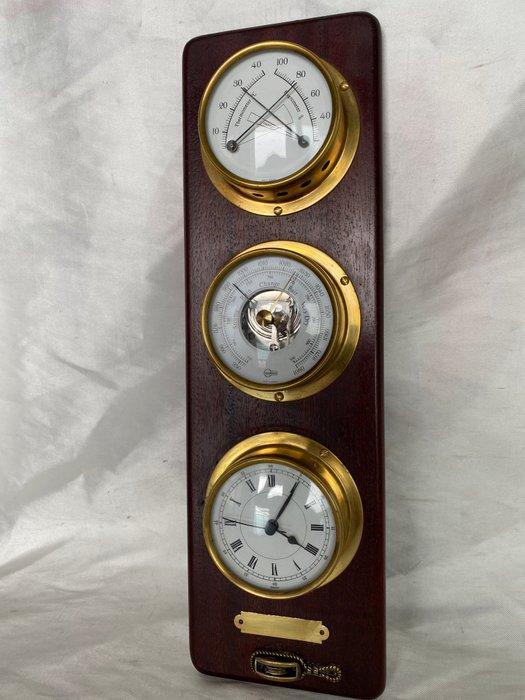 Maritieme objecten - Vintage. Thermometer, klok en aneroïde, Antiek en Kunst, Curiosa en Brocante
