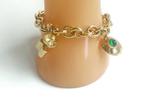 Zonder Minimumprijs - Armband Verguld, Zilver, Smaragd, Handtassen en Accessoires, Armbanden, Nieuw