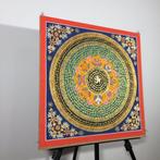 Painting of Tibetan Tradition - Mandala Mantra with OM and 8