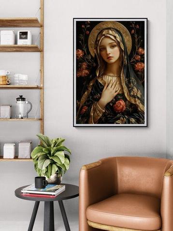CARCANVAS_IT - Gold Madonna and red roses