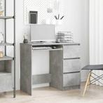 vidaXL Bureau 90x45x76 cm bewerkt hout betongrijs, Huis en Inrichting, Bureaus, Verzenden, Nieuw