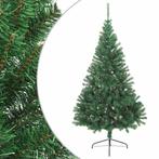 vidaXL Kunstkerstboom met standaard half 210 cm PVC groen, Diversen, Verzenden, Nieuw