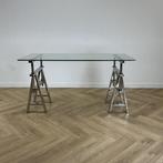 Design bureau Eichholtz shaker (Lookalike) 150x70 cm, glas -, Gebruikt, Bureau