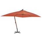 vidaXL Zweefparasol met houten paal 400x300 cm, Verzenden
