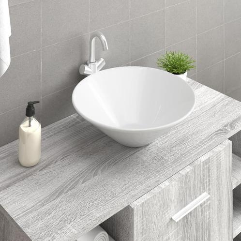 vidaXL Wasbakken 2 st 42x42x14 cm keramiek wit, Doe-het-zelf en Bouw, Sanitair, Nieuw, Verzenden