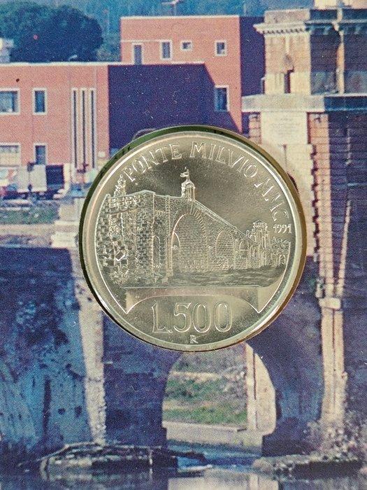 Italië. 500 lire argento commemorative 1991/1994 (5 monete), Postzegels en Munten, Munten | Europa | Niet-Euromunten