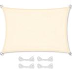 Schaduwdoek Beige 3x5m Rechthoekig | Retour Deal | Watera..., Tuin en Terras, Schaduwdoeken, Verzenden, Nieuw