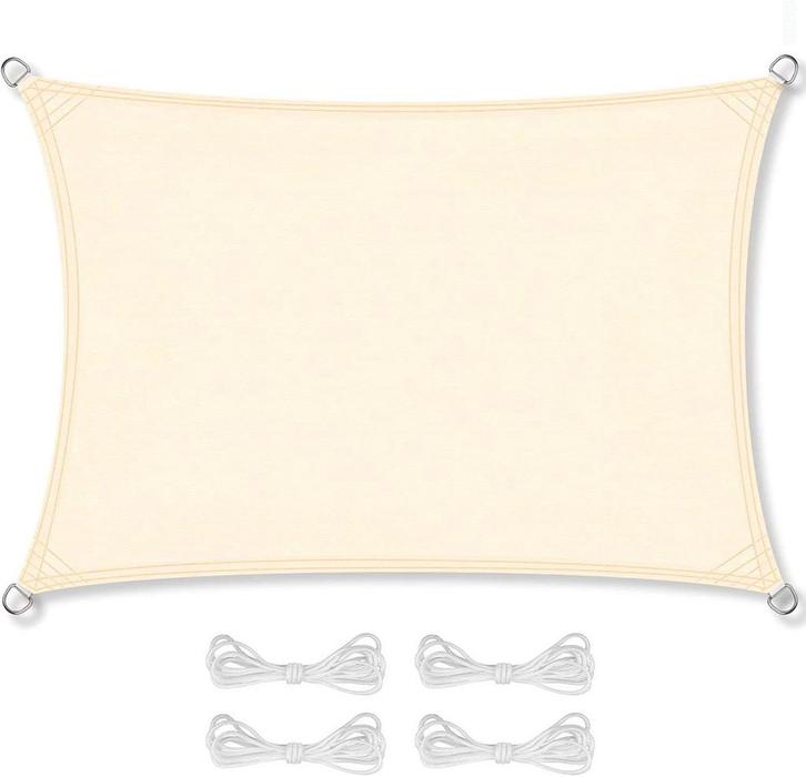 Schaduwdoek Beige 3x5m Rechthoekig | Retour Deal | Watera..., Tuin en Terras, Schaduwdoeken, Nieuw, Verzenden