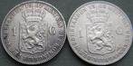 Nederland. Wilhelmina. 1 Gulden 1907 en 1908 (Zonder, Postzegels en Munten
