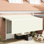 vidaXL Zonneluifel met screen Crème 350 x 200 x 120 cm Stof,, Tuin en Terras, Verzenden, Nieuw