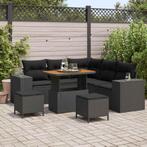 vidaXL Tuinbank Set met kussen met opslag met kussen 8 pcs, Tuin en Terras, Verzenden, Nieuw
