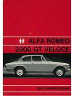 1973 ALFA ROMEO 2000 GT VELOCE INSTRUCTIEBOEKJE ITALIAANS, Ophalen of Verzenden