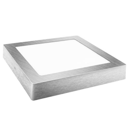 LED plafondlamp - opbouw vierkant - Warm wit - zilver, Maison & Meubles, Lampes | Suspensions, Envoi