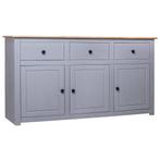 vidaXL Buffet Gris 135x40x80 cm Pin solide Assortiment, Maison & Meubles, Verzenden, Neuf