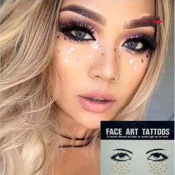 Face Art Tattoos Sproet 11: Gouden hartjes onder de ogen – beschikbaar voor biedingen