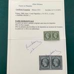 Frankrijk 1860 - 1 cent Napoleon Empire in paar met, Postzegels en Munten, Postzegels | Europa | Frankrijk, Gestempeld