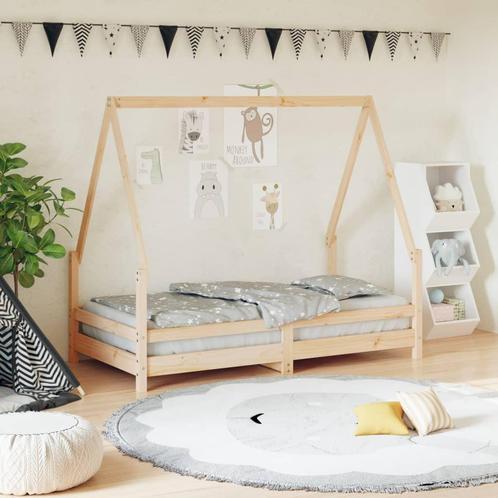 vidaXL Kinderbedframe 80x160 cm massief grenenhout, Kinderen en Baby's, Kinderkamer | Bedden, Nieuw, Verzenden