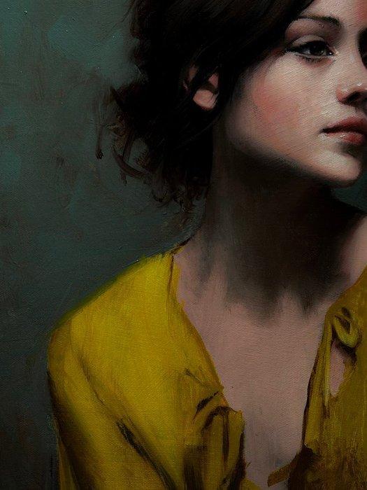 Robina Yasmin - Golden Glance, Antiquités & Art, Art | Peinture | Moderne