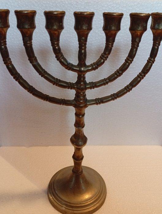 Kandelaber - Brons - Vintage candelabrum Menorah - 25 cm, Antiek en Kunst, Antiek | Boeken en Manuscripten