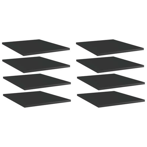 vidaXL Wandschappen 8 st 40x50x1,5 cm bewerkt hout hoogglans, Huis en Inrichting, Woonaccessoires | Wandplanken en Boekenplanken