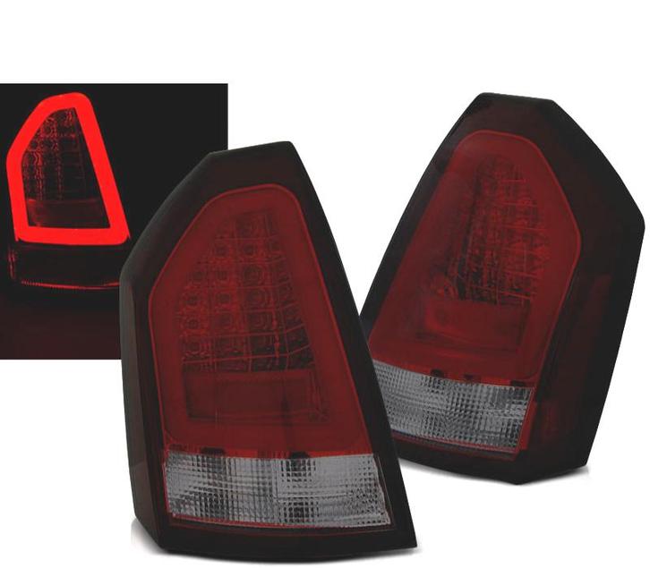 FEUX ARRIÈRE POUR CHRYSLER 300C 05-08 TUBE LED ROUGE FUMÉ, Auto-onderdelen, Verlichting, Verzenden