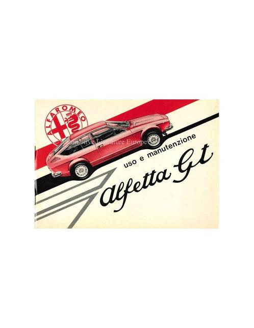 1975 ALFA ROMEO ALFETTA GT INSTRUCTIEBOEKJE ITALIAANS, Autos : Divers, Modes d'emploi & Notices d'utilisation