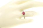 Ring - 9 kt. Witgoud - 1.30ct. tw. Robijn - Diamant, Handtassen en Accessoires, Ringen, Nieuw
