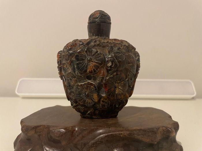 Snuiftabak-fles - Amber, Antiek en Kunst, Antiek | Overige Antiek