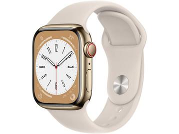 Apple Watch Series 8 - GPS + Cellular - 41mm RVS - beschikbaar voor biedingen