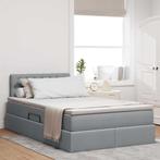 vidaXL Opbergbed met LED met matras Lichtgrijs 120 x 190 cm, Maison & Meubles, Verzenden