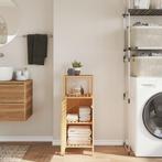 vidaXL Badkamerkastje met schap 36x33x87 cm bamboe, Verzenden, Nieuw