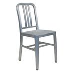 Terrasstoel Navy style stoel Geborsteld Aluminium, Nieuw, Verzenden