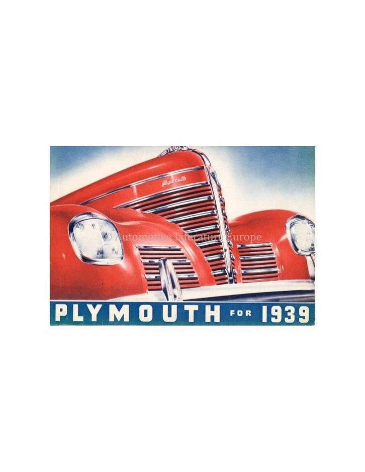 1939 PLYMOUTH PROGRAMMA BROCHURE ENGELS, Boeken, Auto's | Folders en Tijdschriften, Ophalen of Verzenden